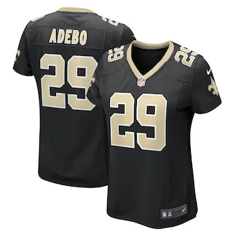 womens nike paulson adebo black new orleans saints game jer
